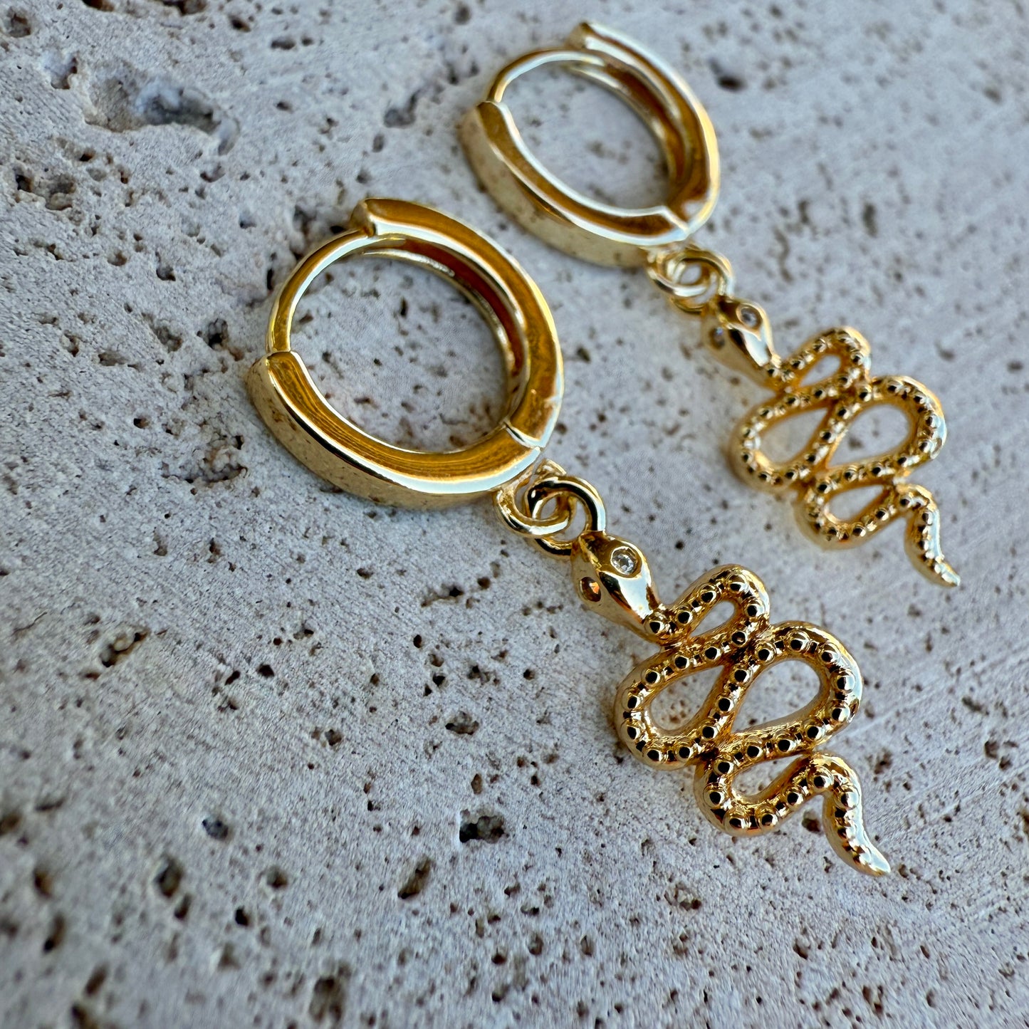 SNAKE HUGGIE EARRINGS