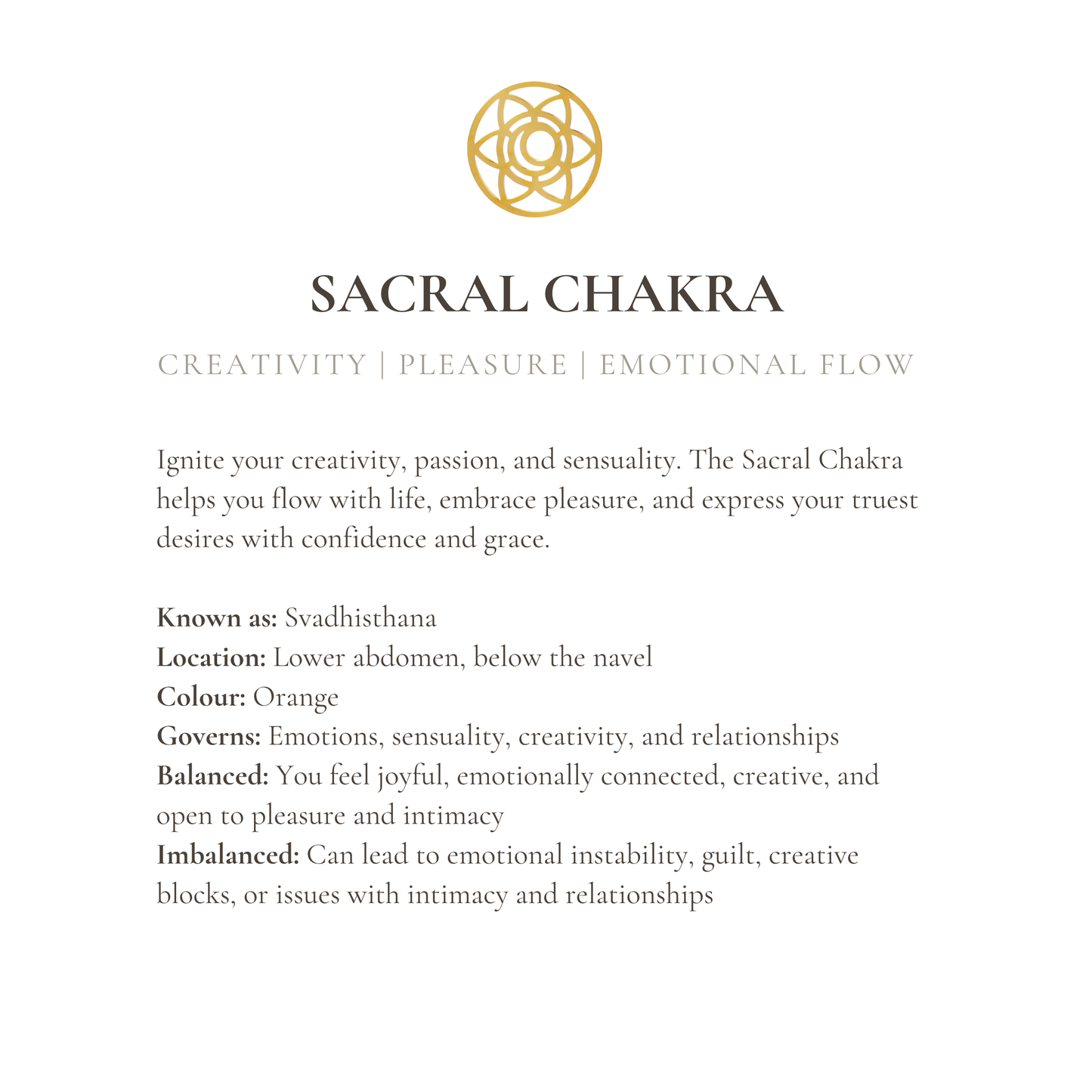 SACRAL CHAKRA